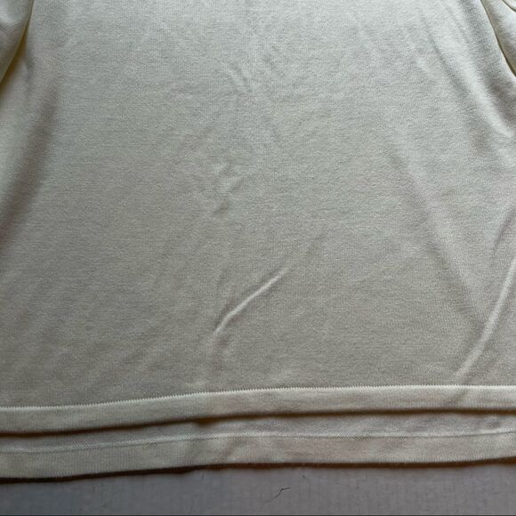 Yarnworks Sweater Beautiful cream color Large long sleeve pullover cardigan NWOT - Picture 6 of 8
